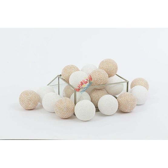 Bawełna świecący LED piłki Cotton Balls - złote