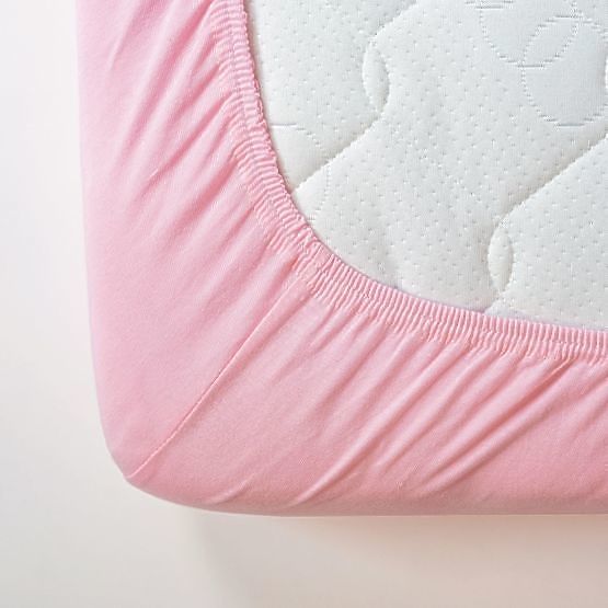 Bawełniana prześcieradło 200x80 cm - różowe