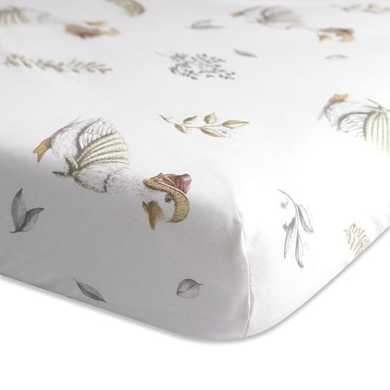 Bawełniane prześcieradło z gumką - Gąski (120x60 cm)