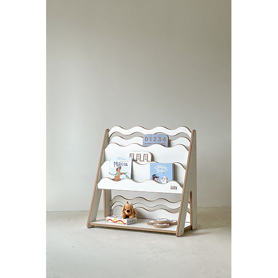 Biblioteczka i regał na zabawki WAVE M - biały