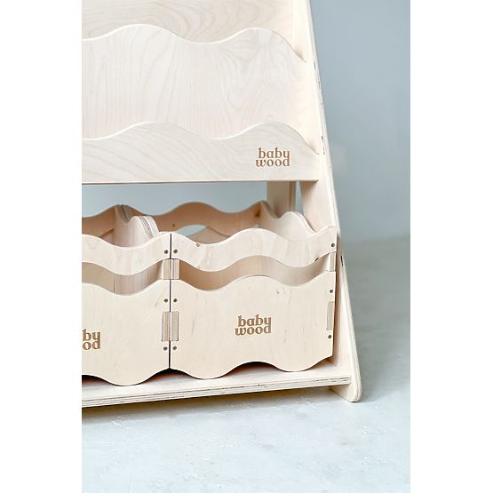 Biblioteczka i regał na zabawki WAVE M - naturalny