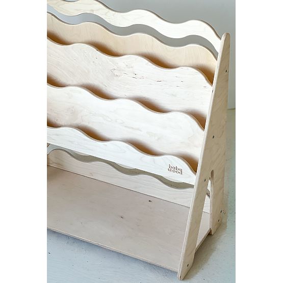 Biblioteczka i regał na zabawki WAVE M - naturalny