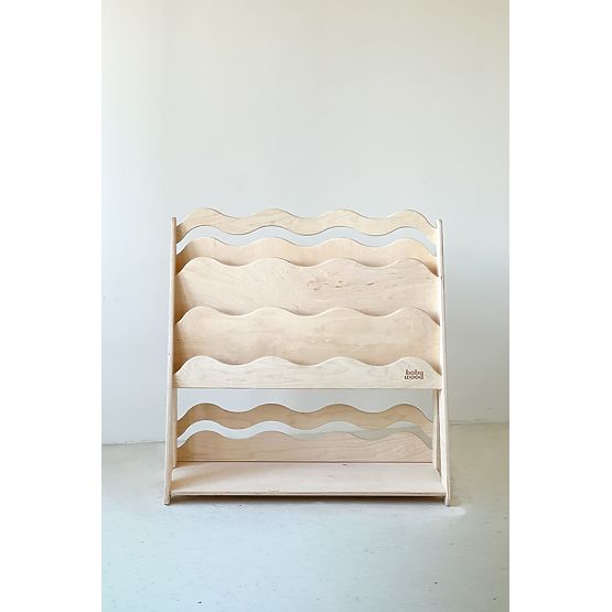 Biblioteczka i regał na zabawki WAVE M - naturalny