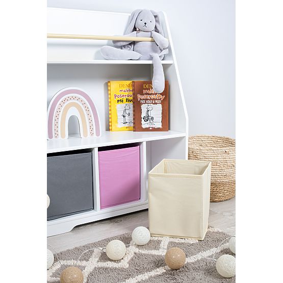 Biblioteczka Montessori Dusty Pink - biała