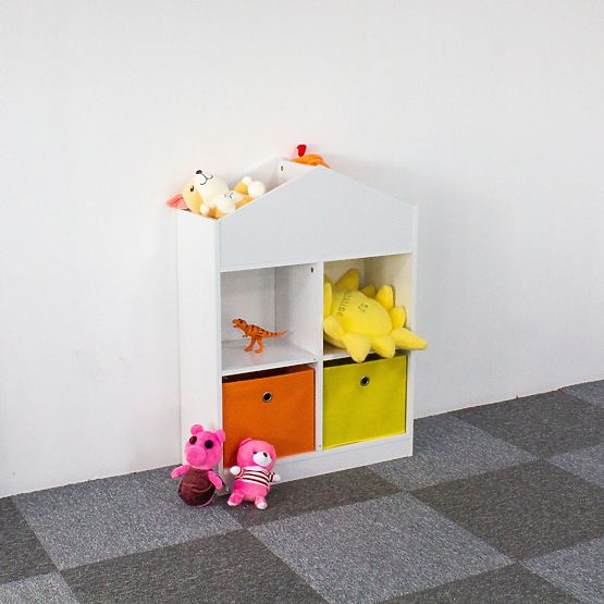 Biblioteka z organizerami - mały domek