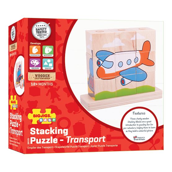 Bigjigs Baby Bloki zatrzaskowe do transportu