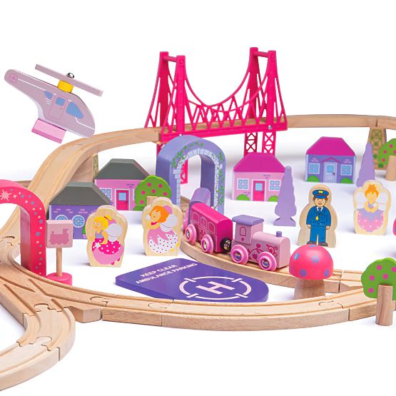 Bigjigs Rail Duży drewniany tor kolejowy typu Princess