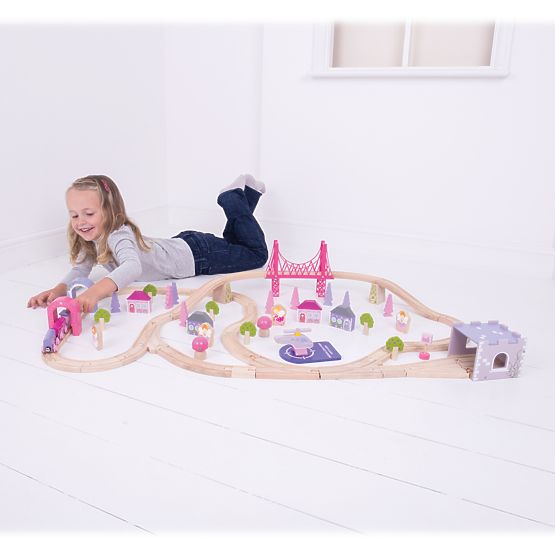 Bigjigs Rail Duży drewniany tor kolejowy typu Princess