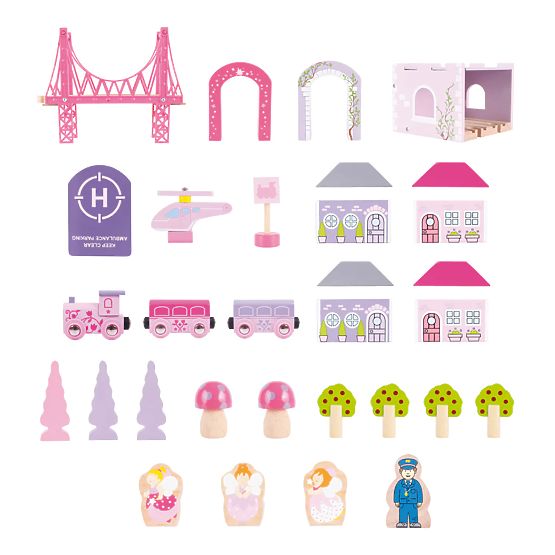 Bigjigs Rail Duży drewniany tor kolejowy typu Princess