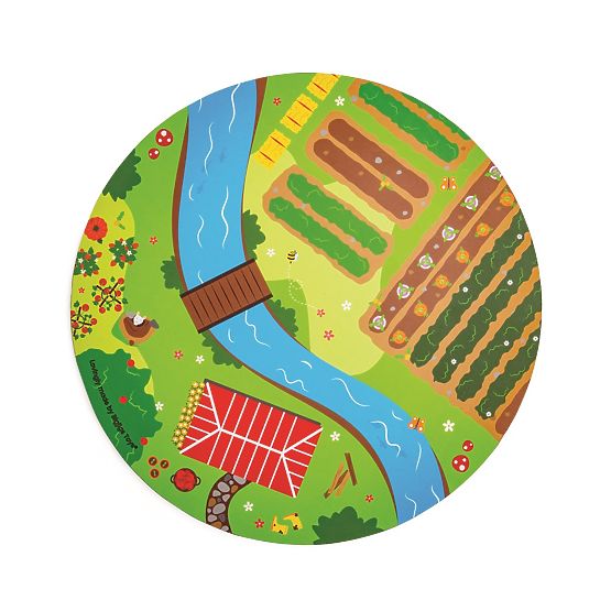 Bigjigs Rail Drewniany tor kolejowy z polną drogą 80 części