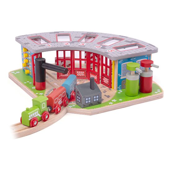 Ekskluzywna zajezdnia Bigjigs Rail na 5 pociągów