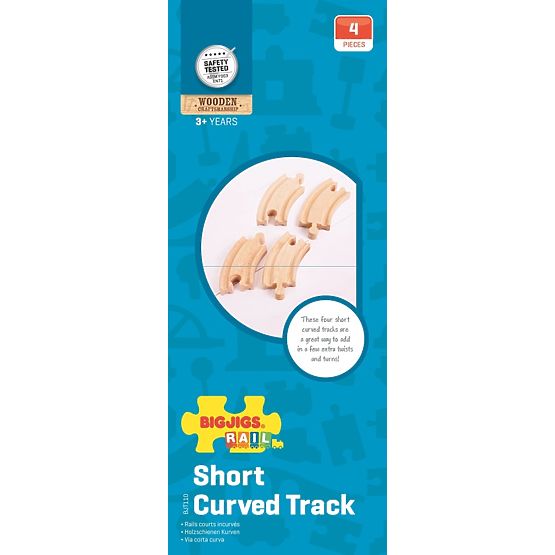 Bigjigs Rail Krótka szyna okrągła 10 cm 4 szt