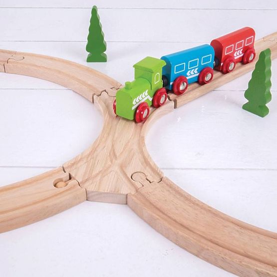Bigjigs Rail Kombinowany przełącznik symetryczny 2 szt