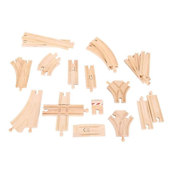 Bigjigs Rail Drewniane Tory zestaw 25 części