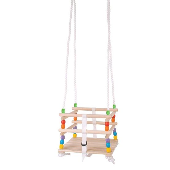 Bigjigs Toys Drewniana huśtawka z koralikami