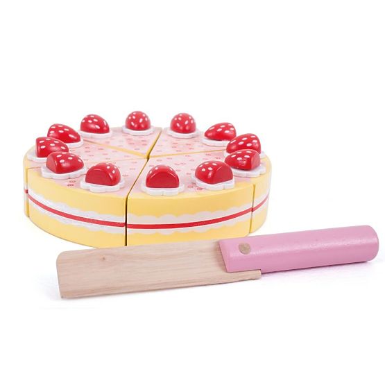 Bigjigs Toys Drewniany tort z truskawkami