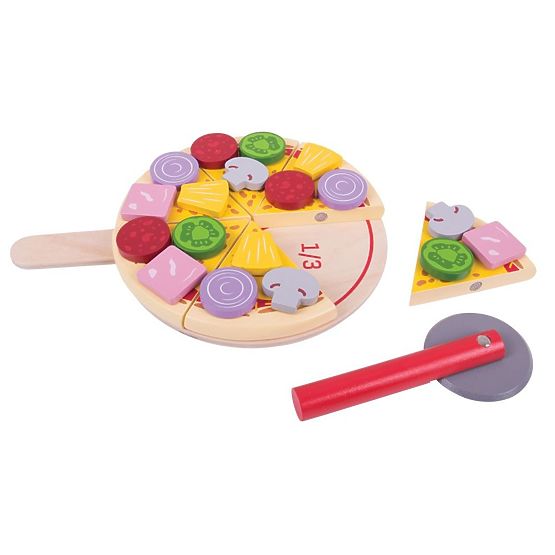 Bigjigs Toys Drewniana krajalnica do pizzy