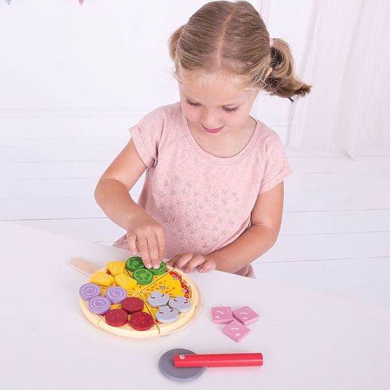 Bigjigs Toys Drewniana krajalnica do pizzy