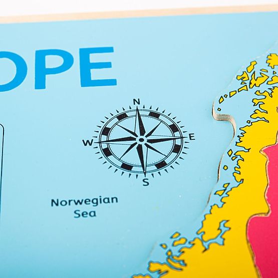Bigjigs Toys Drewniana mapa-puzzle Europy 25 sztuk