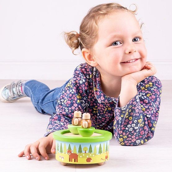 Bigjigs Toys Drewniana pozytywka woodland