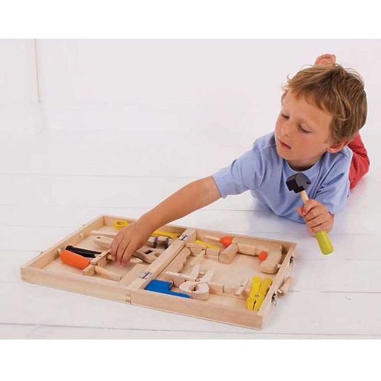 Drewniana skrzynka narzędziowa Bigjigs Toys