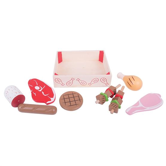Bigjigs Toys Drewniane kiełbaski w pudełku