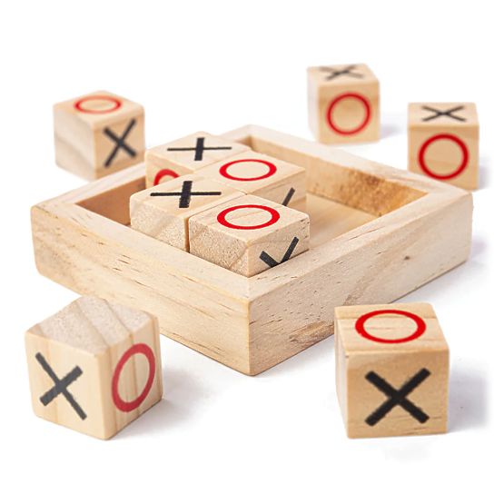 Bigjigs Toys Drewniane klocki kółko i krzyżyk