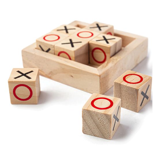 Bigjigs Toys Drewniane klocki kółko i krzyżyk