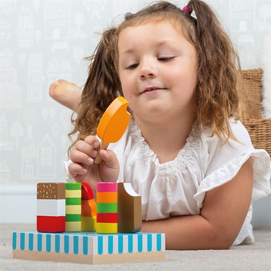 Bigjigs Toys Drewniane lody na patyku