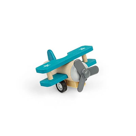 Bigjigs Toys Drewniane nakręcane samolot Dwupłatowiec 1 szt.