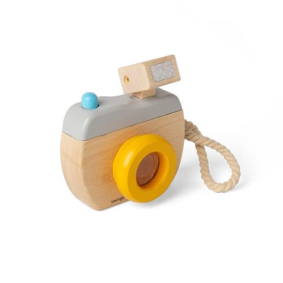 Bigjigs Toys Drewniany aparat fotograficzny z lampą błyskową