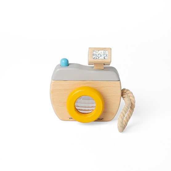 Bigjigs Toys Drewniany aparat fotograficzny z lampą błyskową