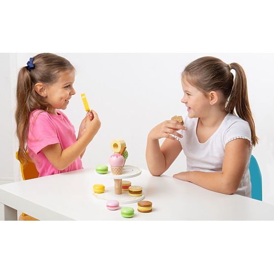 Bigjigs Toys Drewniany stojak ze słodkimi smakołykami