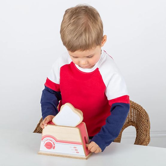 Bigjigs Toys Drewniany toster różowy