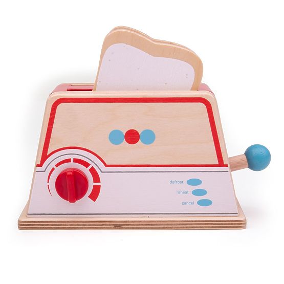 Bigjigs Toys Drewniany toster w kropki