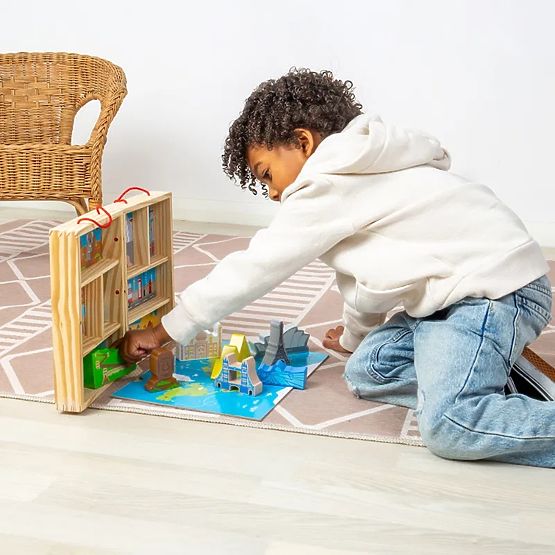 Bigjigs Toys Drewniany zestaw do zabawy dla podróżników