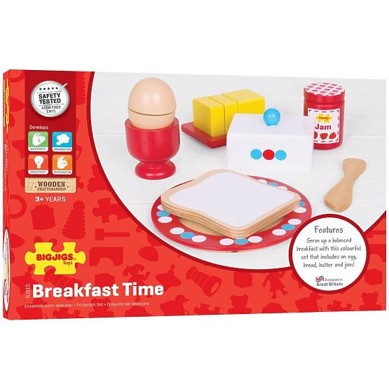Bigjigs Toys Drewniany zestaw śniadaniowy
