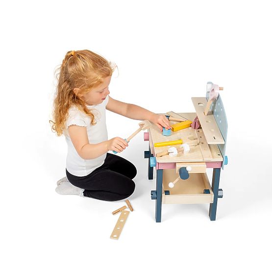 Bigjigs Toys Dziecięcy stół warsztatowy z narzędziami