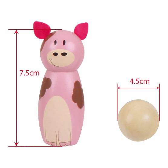 Bigjigs Toys Drewniana farma kręgli