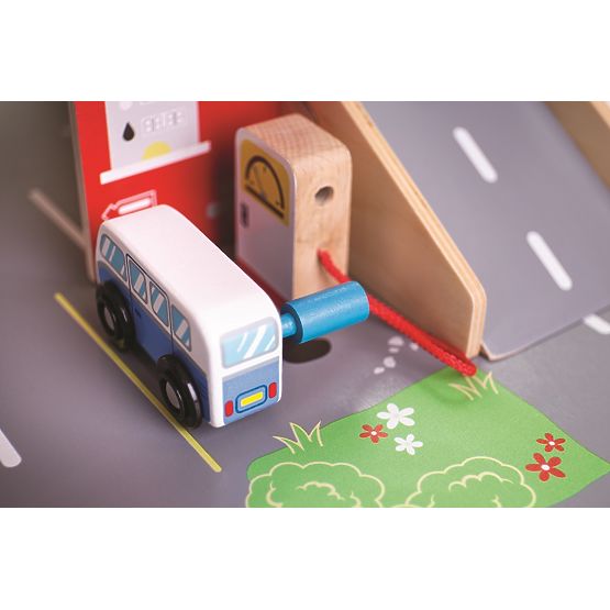 Bigjigs Toys Garaż z parkingiem
