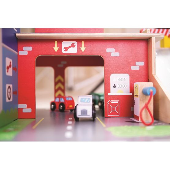 Bigjigs Toys Garaż z parkingiem