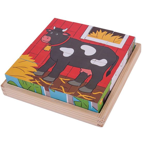 Bigjigs Toys Klocki obrazkowe farma