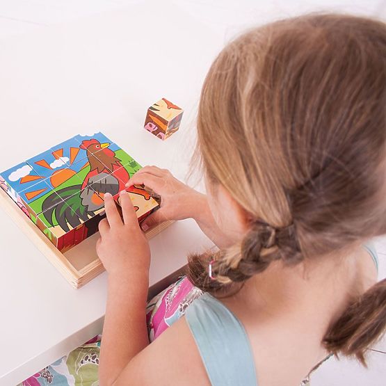Bigjigs Toys Klocki obrazkowe farma