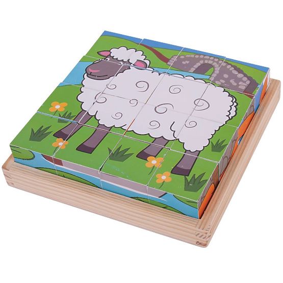 Bigjigs Toys Klocki obrazkowe farma