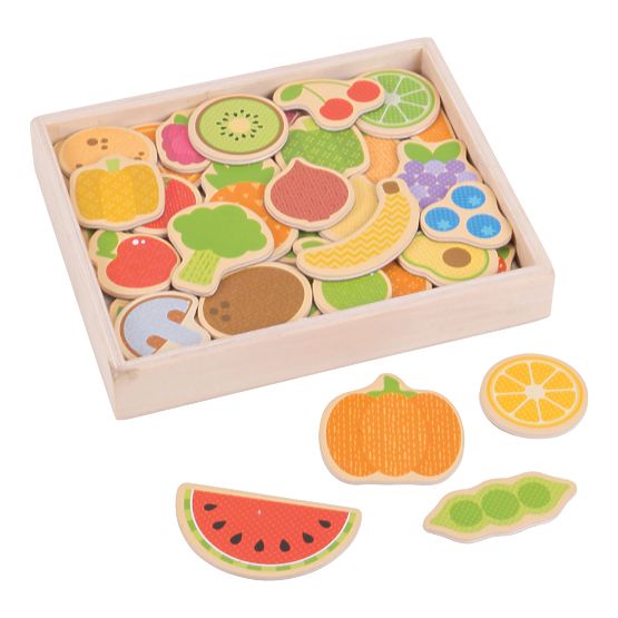 Bigjigs Toys Magnesy na owoce i warzywa