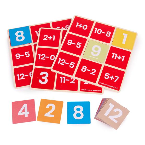 Bigjigs Toys Matematyczne Bingo Dodawanie i Odejmowanie