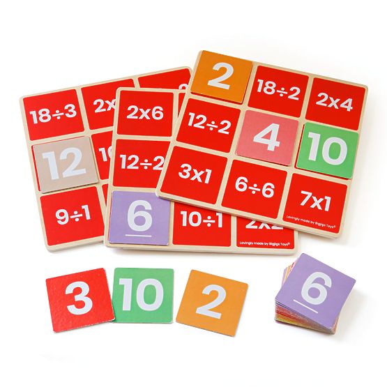 Bigjigs Toys Matematyczne Bingo Mnożenie i Dzielenie