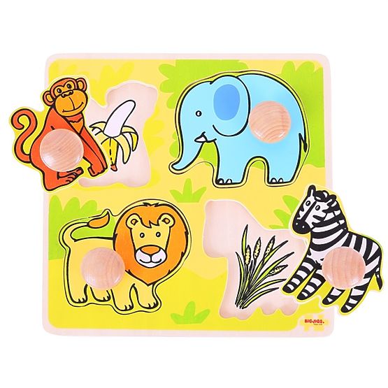 Bigjigs Toys moja pierwsza wsuwana układanka safari