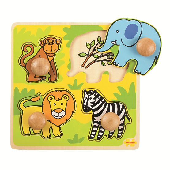 Bigjigs Toys moja pierwsza wsuwana układanka safari