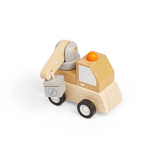 Bigjigs Toys Nakręcana zabawka samochodzik Dźwig